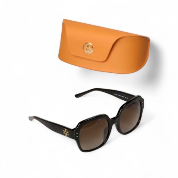 Tory Burch TY7143U Sunglasses 170913-56  Women's, Dk Brown Gradient Logo - Picture 5 of 8